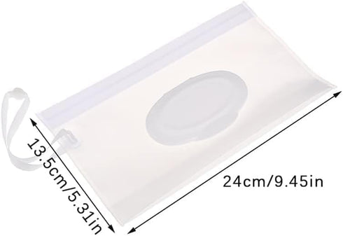 Travel Baby Wipe Case, Leakproof Portable Wipes Holder for Diaper Bag, Car and Stroller, Refillable Airtight Container