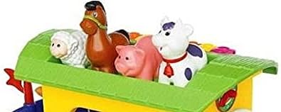 9 Kiddieland Toys Limited Noahs Ark Shape Sorter Toy, Musical Piano Sounds, Animal Figures, Free-Wheeling Push-Along