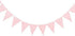ZOOYOO 20 Feet Pink Glitter Pennant Banner, Paper Triangle Flags Bunting for Baby Birthday Party, 30pcs Flags