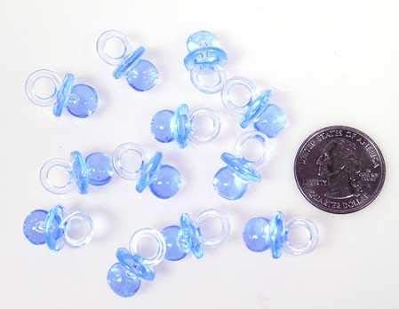 Pack 432 7/8" 1/2" of Blue Pacifier Baby Shower Favors - Baby Pacifiers for Baby Shower Decorations and DIY Craft