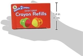 2 6 18m+ READY LEARN Easy Grip Crayons Refills - Colors - Ages - Non-Toxic Toddler Crayons - Handles Sold Separately