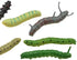 6Pcs Random Style Simulation Caterpillar Plastic Fake Worms, Crawling Halloween Prank Toy Educational Learning