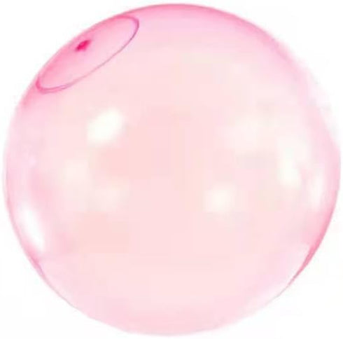 47'' Giant Bubble Ball for Kids Adults, Inflatable Soft Rubber Ball for Indoor Outdoor Party, Water Injection Fun