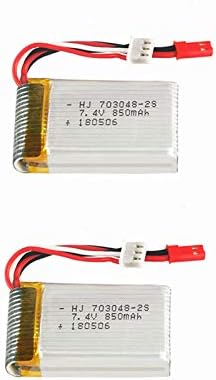 Itexkun 2 Pcs 7.4V 850mAH 20C Lipo Battery 703048 JST Plug for UDI