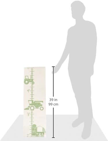 Farm Tractor Growth Chart Vinyl Height Ruler - Boy Bedroom Décor Wall Decals in Lime Green