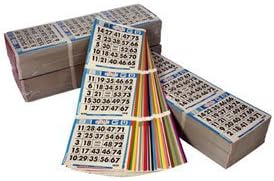 United Novelty 3 on 10 up Bingo Color Collated Paper Game Cards- 100 Books-