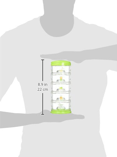 Packin' 5 Innobaby Smart Stackable and Portable Storage System for Formula, Baby Snacks and More. Stackable Cups
