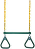 20" Pinch-Free 43" Eastern Jungle Gym Heavy-Duty Ring Trapeze Bar Combo, Large Trapeze Swing Bar with Triangular