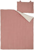 Generic 3-Piece Set 27.5x52 Crib Bedding Pale Pink/Beige, Soft Cotton Duvet Cover, Pillowcase & Fitted Sheet