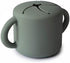 mushie Silicone Snack Cup - Spill Proof Food Container for Toddler and Baby (Dried Thyme)