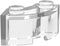 Classic Bulk Brick Block, Curved Brick Round Corner 2x2 Macaroni with Stud Notch, 100 Piece Building Brick Full Transparency, Compatible with Lego Parts and Pieces 3063(Colour:Full Transparency)