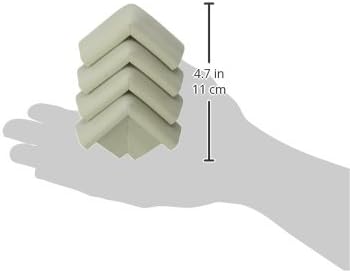 KidKusion Jumbo Corner Cushion, 4 Pack, Taupe | Made in USA | Furniture and Corner Protector