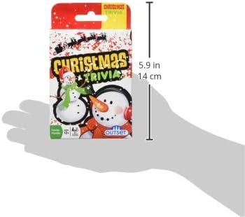 Outset Media Christmas Trivia Card Game, Travel Sized, for 2 or More Players Ages 12 and up