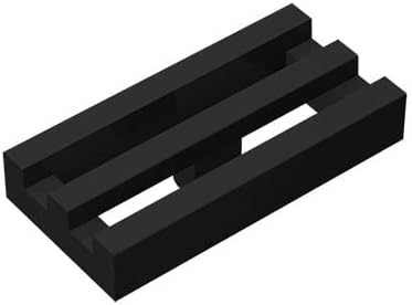 Classic Bricks Tile Special 1 x 2 Grille with Bottom Groove 100 Piece Compatible with Lego Parts 2412, Creative Play Set - 100% Compatible with Lego and All Major Brick Brands