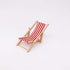 Mini Wooden Folding Beach Chair Dollhouse Decoration, Longue Deck Chair Craft Accessories