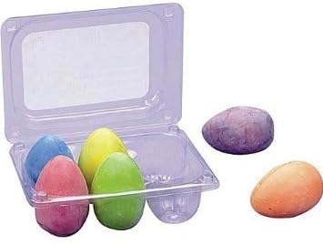 Greenbriar International Easter Egg Shaped Sidewalk Chalk, 6 piece