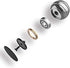 DBlosp 1.5 Kinetic Desk Toys,Full Body Optical Illusion Spinner Ball,Gifts for Men,Women,Kids Size (Silver)