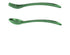 5 Piece Plastic Toddler Silverware Set - Reusable Spoon and Fork Utensils with Hygienic Travel Pouch (Green)