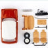 Heyiarbeit 3.5" RC Model Airplane Foam Wheel, Super Light Tire and Wheel Set for RC Airplane, PU Sponge Tire
