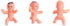CCINEE 60 Pieces 1 Inch Mini Plastic Babies for Baby Shower Games, Bulk Tiny King Cake Babies Figurines for Party