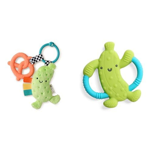 Itzy Ritzy Pickle Bundle - Includes Plush Pickle Toy with Teether & Pickle-Shaped Handled