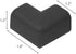 KidKusion Safety Corner Cushion, 4-Piece, Black, Child Proofing, Baby Proof Table Protector