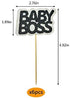 30 PCS BABY BOSS Cupcake Toppers, Glitter Kids Birthday Party Supplies Decorations, Baby Shower Party Supplies