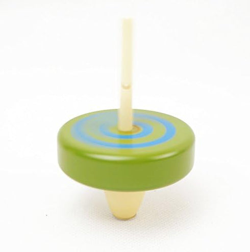 FQStech Wooden Spinning Top Gyroscope with Handle and Pull String Wire, Color Random