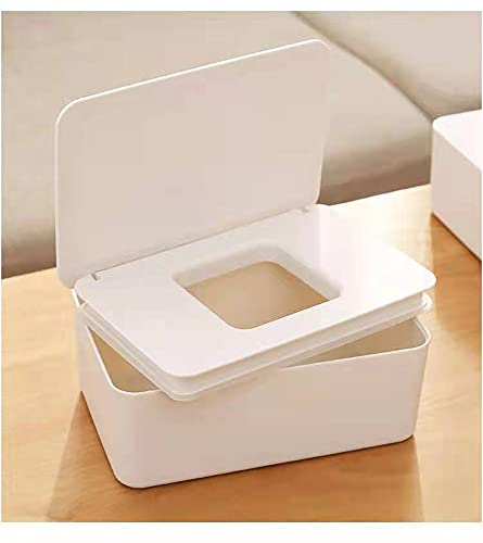 WTIAN Baby Wipe Dispenser Holder, Baby Wipes Case, Baby Wipe Holder Keeps Diaper Wipes Fresh, Easy Open & Close Wipe