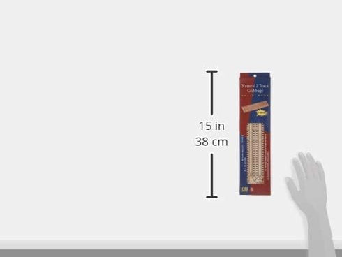 Natural 2-Track Wood Cribbage Board Game