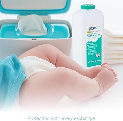 Generic 22 oz, 2-Pack Equate Hypoallergenic Pure Corn Starch Baby Powder