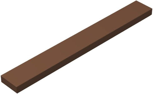 Brown Tiles Classic Tiles Block Bulk, 1x8 Building Tiles Flat, 100 Piece, Compatible with Lego Parts (Color: Brown)