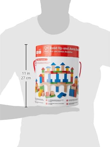 Award Winning Hape Kid's Wooden Building Block Set - 100 Pieces
