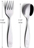 ANNOVA Children's Flatware 6 Pieces Set - Stainless Steel Silverware 3 x Safe Forks, 3 x Dinner Spoons - Kids Toddler Utensils Lunch Box (Engraved Dinosaurs T-Rex, Triceratops) by Annova