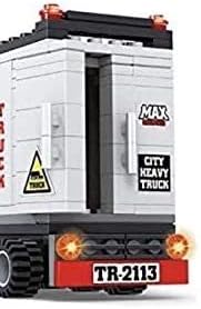 General Jim's Big Red Semi-Truck Building Blocks Vehicle | Compatible with Lego and Major Brick Brands