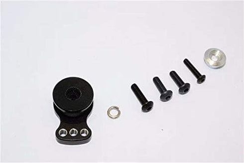 Aluminum Servo Saver 15MM for Stock Plastic 25T Output Gear, Adjustable Hi-Torque Servo Arm, Black