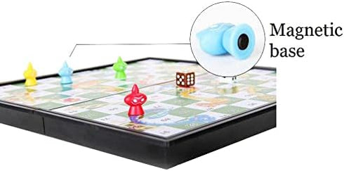 Snakes & Ladders Game, 10x10 Board with 100 Squares, Extendable Family Desk Game