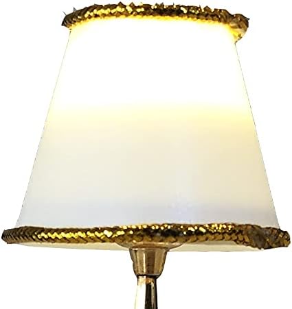 Mini Dollhouse Floor Lamp, LED Miniature Lighting for Dolls House Decor, Battery Operated Functional Light Accessories