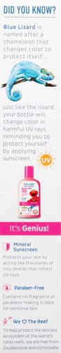 Baby Mineral Sunscreen by Blue Lizard with Zinc Oxide | Water Resistant, SPF 50, Fragrance Free, 5 Fl Oz