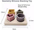 Baby Step Beige Silicone Shape Sorter Puzzle - Montessori Educational Toy for Toddlers 6-24 Months - Enhances Fine