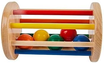 Tiger Montessori 6-12 Spinning Drum Toy Play Kit for Months Infant,Wooden Spinning Rainbow Baby Toys, Learning