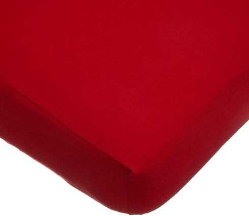 TL Care Supreme 100% Natural Cotton Fitted Crib Sheet, 52" x 28", Red