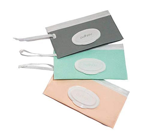 Set 3 Baby Wipe Case Travel Holder | Keeps Wipes Moist | of Wet Wipes Holders Cases | Portable Travel On The Go