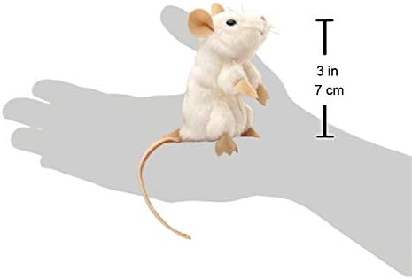 Folkmanis Mini White Mouse Finger Puppet - One Size