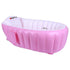 SuperLi Inflatable Baby Bathtub, Kid Infant Toddler Infant Newborn Inflatable Foldable Shower Pool (Pink)