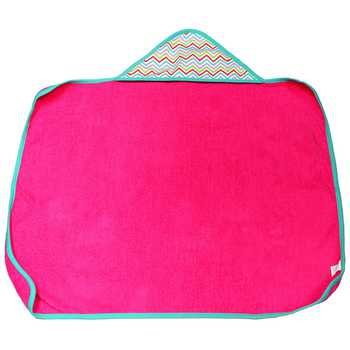HOODED BABY TOWEL CHILD / BABY Hooded Towel Hot Pink Chevron
