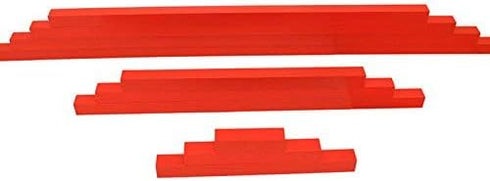 DANNI Montessori Children Wood Math Toys - Red Rods Length 5-50cm for Early Learning Educational Fun