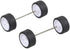 1 Pair Alloy Wheels Rims Tires Set 1:64 Scale, Rubber Tires for Model Alloy and Accessories, Wheels and Tires