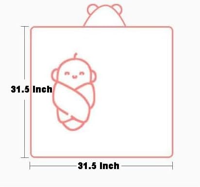 Mineweii (K,31.531.5 Inch) Hooded Baby Towel - Coral Velvet Fleece Soft Bath Towel - Unisex Ultra Absorbent,Natural