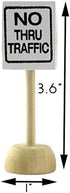 Toy Wooden Road Construction Traffic Sign Set; Street Signs for Small Toy Cars and Diecast Vehicles